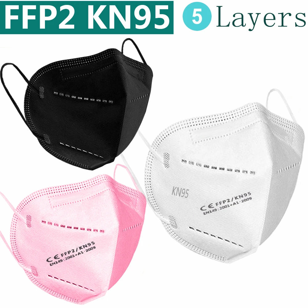 Mascarilla FFP2 KN95 máscara de boca 5 capas Anti-gotas de KN95 máscaras de KN 95 reutilizable filtro máscara de ffp2mask CE