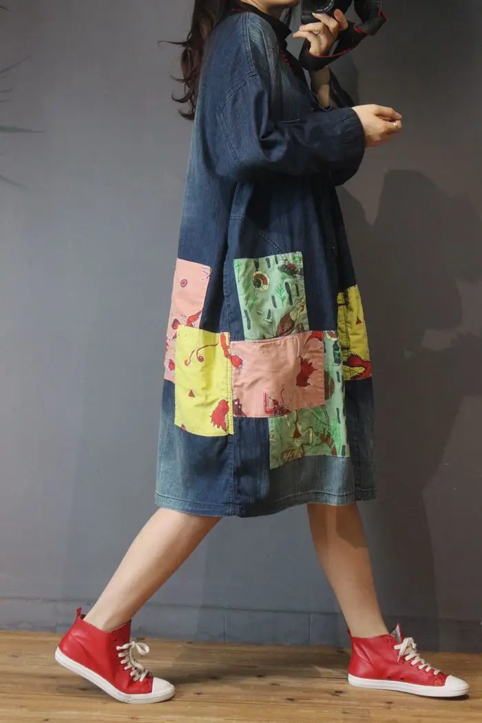 Длинное Ковбойское Свободное пальто Женская модная ветровка Modis Manteau Femme Moda Mujer Женская одежда винтажное пальто