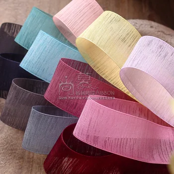 

100yards 10 16 25 38mm tiny small band organza sheer ribbon for bouquet flower packing bow hair bow accessories craft supplies