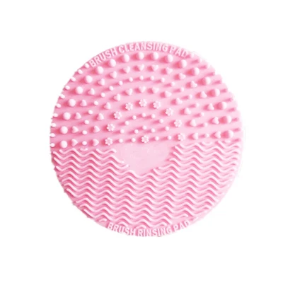 Pink Силиконовая Кисть для макияжа, очищающая подушечка, Палитра кистей, чистящий коврик, моющий скребок, подушечка, косметические средства для очистки макияжа - Handle Color: Pink