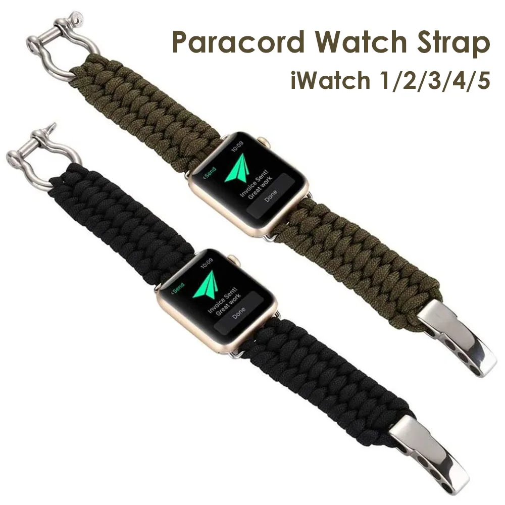 Наружный нейлоновый ремешок для Apple Watch Series 5 4 3 2 1 спортивный на запястье прочный