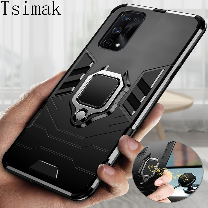 Бронированный чехол для Realme 5 6 7 Pro X7 X50 X2 Q2 C3 C11 C12 C15 C17 X3 Super ZooM 5i 6i 6s 7i задняя крышка