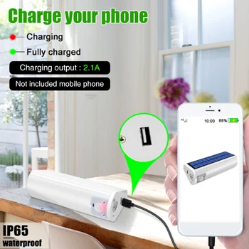 

Waterproof Cycling Phone Charger Camping Travel Climbing LED Lamp Emergency Hiking Solar Flashlight Outdoor Survival Portable