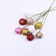 100/200 шт 1 см мини Stamen цветы блеск искусственные фрукты и ягоды домашняя Рождественская вечеринка Свадьба DIY ВЕНОК поддельный цветок декор 75