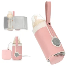 Calentador de biberones USB para bebé, botella de alimentación infantil portátil, termostato de aislamiento térmico, bolsa de calefacción para biberón de viaje