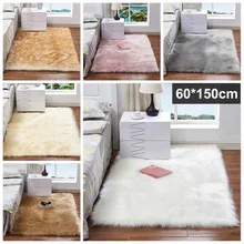 Роскошные прямоугольник квадратная скатерть мягкая искусственная шерсть овчины Пушистый Ковер ботильоны с меховой оторочкой ковер с длинным ворсом, длинные волосы сплошной мат домашний декор