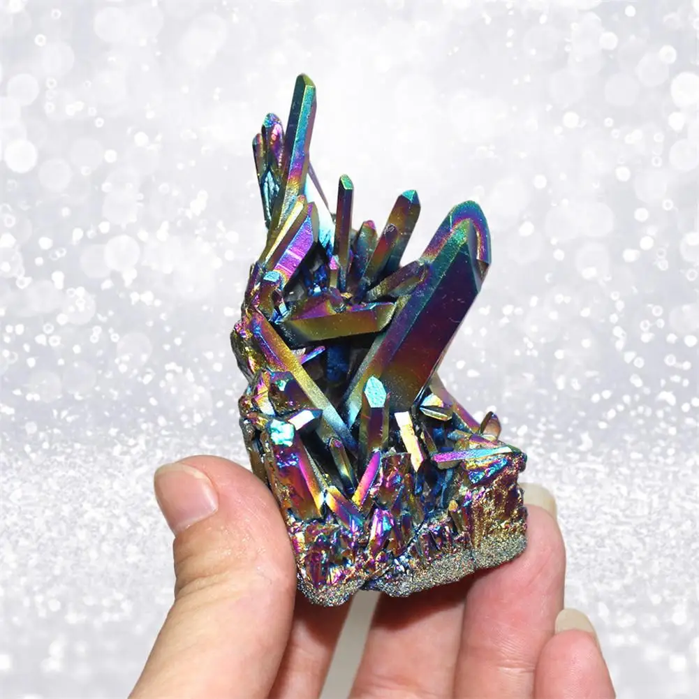

Natural Colorful Mineral Rainbow Titanium Bismuth Specimen Mineral Gemstone Diy Jewelry Decor Quartz Crystals Stone