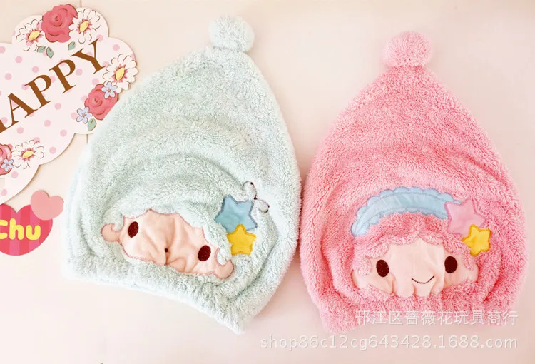 Милые Мультяшные My Melody коралловые бархатные Ультра-прочные водопоглощающие скоростные сухие полотенца для волос для взрослых и детей сухие волосы Ночная шапочка для душа
