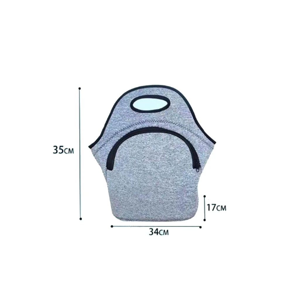 Double Layer Fashionable Portable Food Thermal Insulated Picnic With Zipper Lunch Bag Container Reusable Outdoor Office Adults