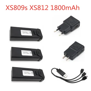 

3.85V 1800mAh Lipo Battery +3 in 1 Charger Set For VISUO XS809s XS812 XS816 RC Drone Spare Parts 3.7v Rechargeable Battery
