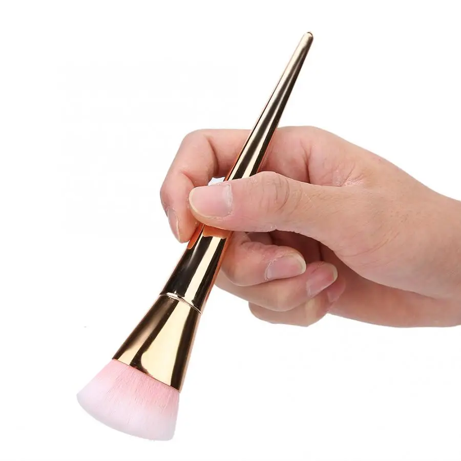 Профессиональные 2 шт. косметические кисти из розового золота для макияжа лица