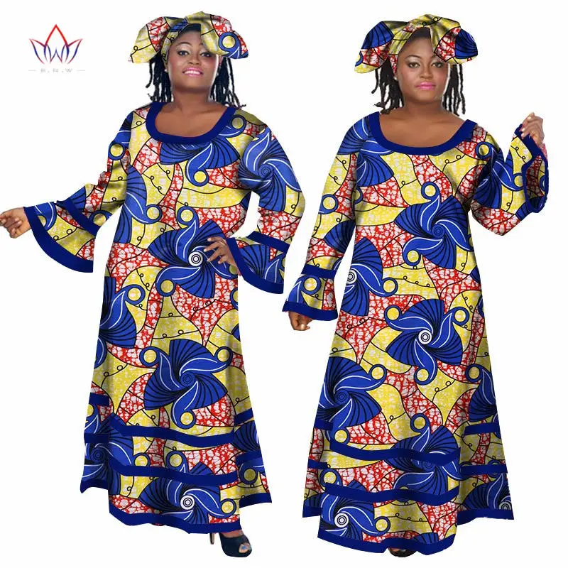 Летние Базен Дашики африканские платья для женщин длинное платье личное пользовательских бренд африканские платья для женщин Африка WY434 - Цвет: 1