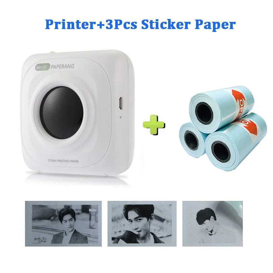 Portable Bluetooth Thermal Printer Mini Pocket Photo Printer For Mobile iOS Android Handheld Paperang Pictures Machine sprocket mini printer Printers