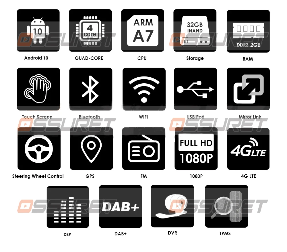 2G+32G Carplay Android 10 DSP Car Radio Multimedia Video Player Navigation GPS For KIA Cee'd CEED JD 2012-2016 2 din no dvd WIFI