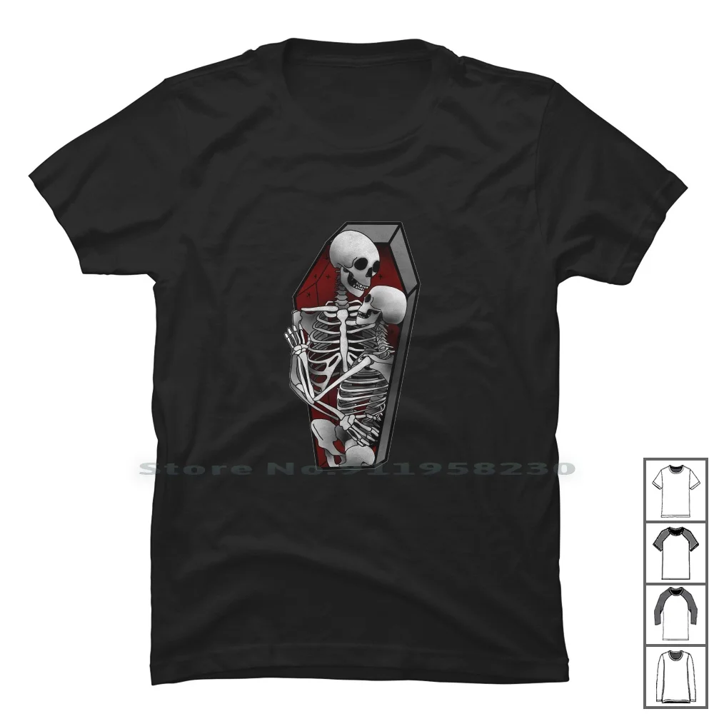 Eternally Your T Shirt 100% Cotone Gothic Your Skull Your Love Goth Dark You Fin Ark Love