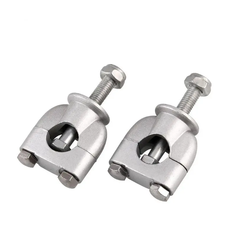 2 шт 22 мм мотоцикл Ручка Бар стояки зажим мотоцикл крепление серебряные части U90C