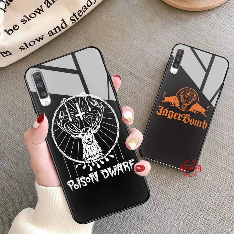 Стеклянный чехол Jagermeister с логотипом для Samsung S7 Edge S8 S9 S10 Plus A10 A20 A30 A40 A50 A60 A70 Note 8 9