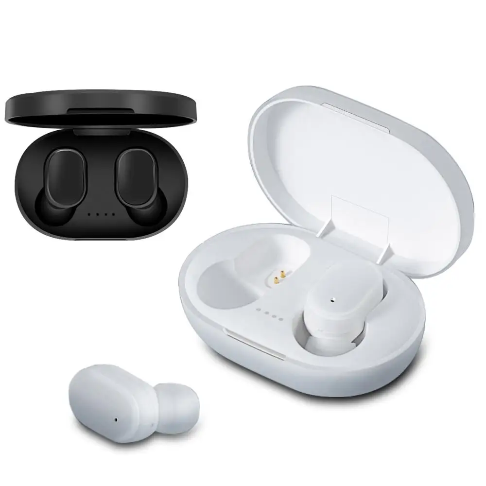 A6S Bluetooth Headsets for Redmi Airdots Wireless Earbuds 5.0 TWS Earphones Noise Cancelling Mic for Xiaomi iPhone Huawei