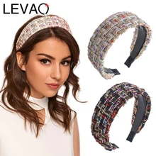 LEVAO, шерстяная вязаная повязка на голову, цветные повязки на голову, ободок, тюрбан, мода для женщин, элегантные аксессуары для волос для девочек, повязка на голову, обруч