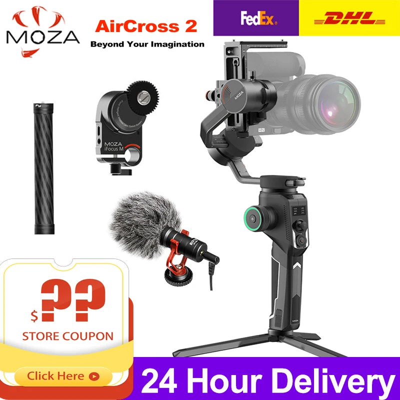 

Moza Aircross 2 3-axis Handheld Gimbal Stabilizer for Mirrorless DSLR Cameras PK DJI Ronin SC Zhiyun Crane M2