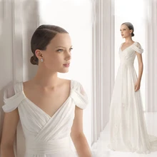 

free shipping 2021 new fashion vestido de festa long lace chiffon short sleeve elegant formal evening Bespoke Wedding Dresses