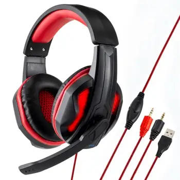 

Professional Led Light Gaming Headphones for Computer PS4 Stereo Gamer Wired Headset With Mic