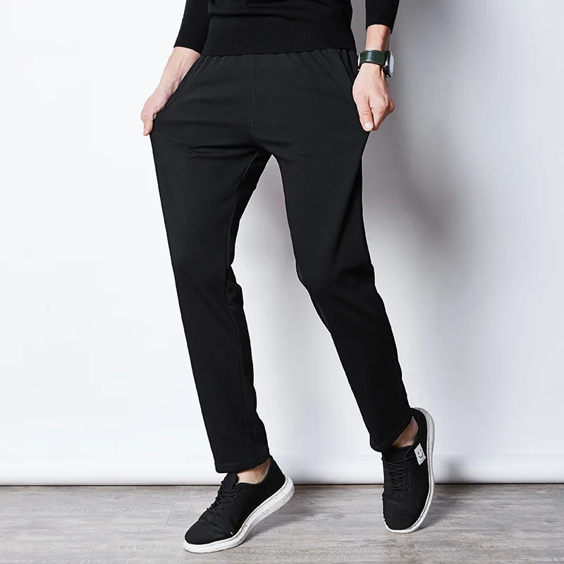 

Casual Pants Men Sweatpants Men's Clothing Loose Elastic Waist Overweight Pants Cotton Breathable Autumn Trousers Big Plus Size
