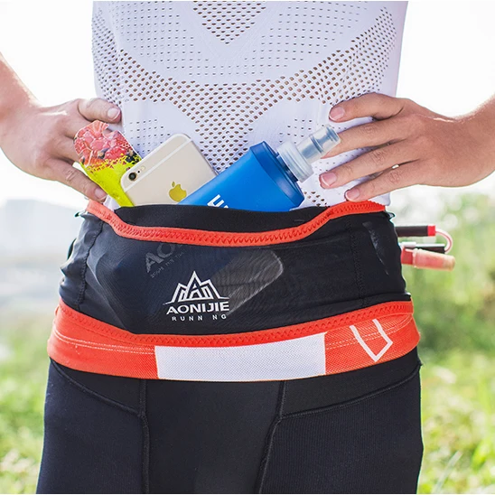 AONIJIE Slim Running Waist Belt Jogging Bag Invisible Fanny Pack Travel Money Marathon Gym Workout Fitness 6.9 in Mobile Phone H
