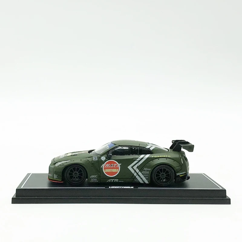 1: 64 литье под давлением металлический сплав Nissan Gtr-lb Nissan Japan God Of War широкая модификация Миниатюрная модель сцены