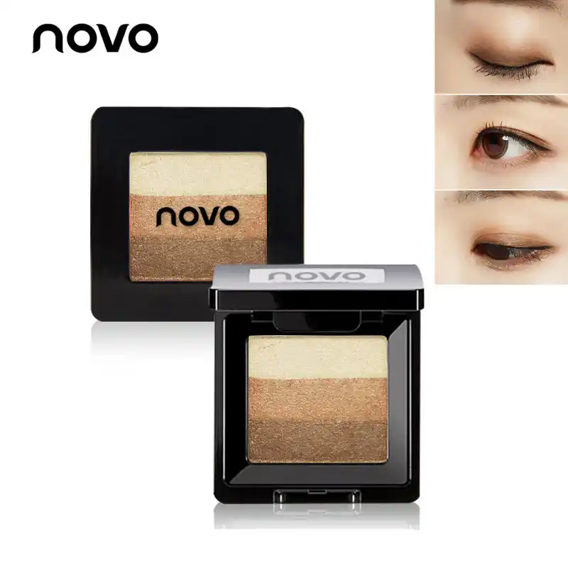 ノボブランド 3 色アイシャドウパレット高度に着色ラメシンプルなメイクの持続ベルベット化粧品 Aliexpress ノボブランド 3 色アイシャドウパレット高度に着色ラメシンプルなメイクの持続ベルベット化粧品 Aliexpress
