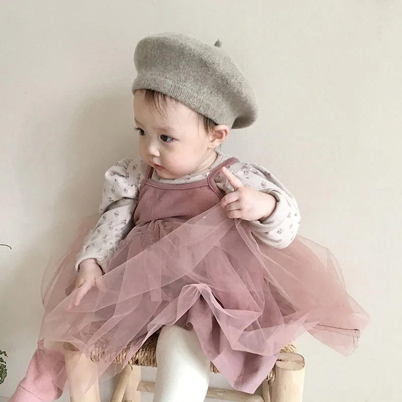 

2020 New Baby Lovely Princess Dress 100 Day Old Girl Baby Sweet Puffy Yarn Skirt Set Newborn Baby Girl Clothes