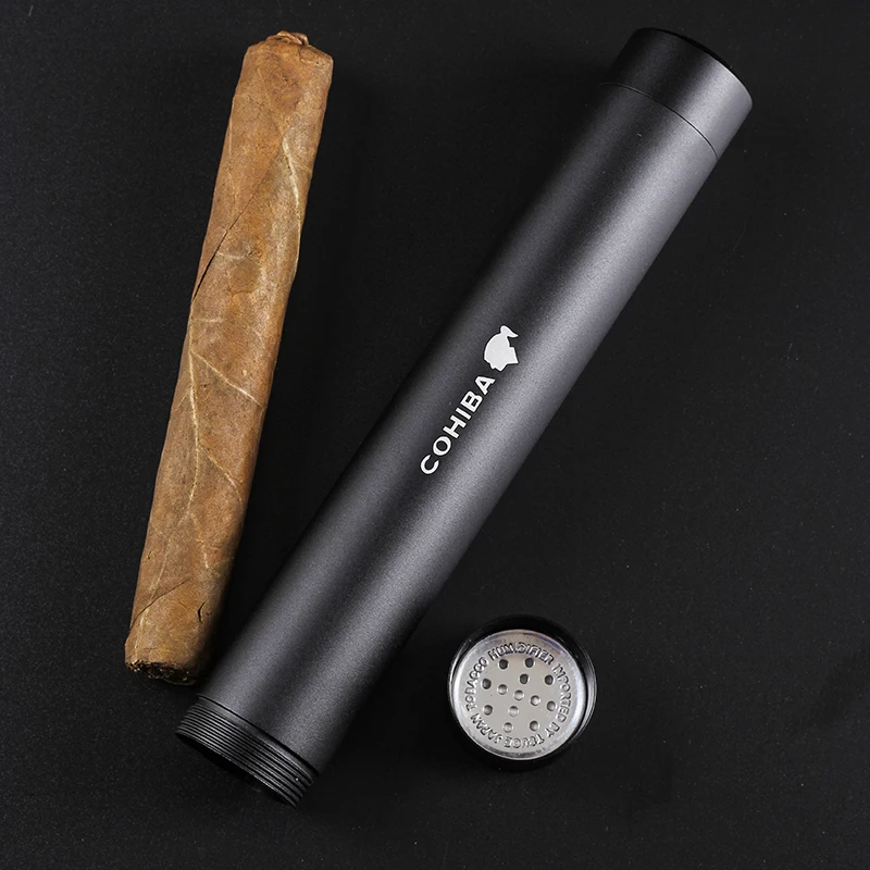 Cohiba чехол хьюмидор Алюминий один черный труба металлическая для сигары с