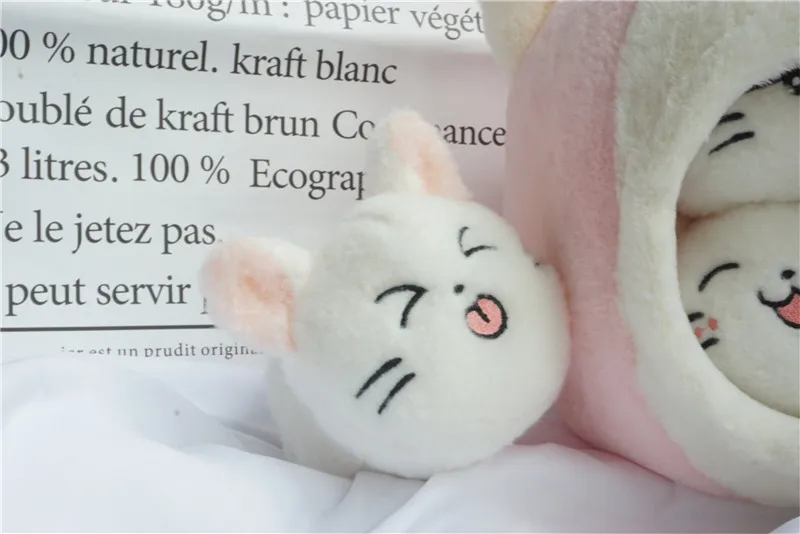 Kawaii пудинг кошки плюшевый мешок для мячей снек игрушка для котенка мягкие Мультяшные игрушечные Животные Кукла диван Подушка девушка дети подарки