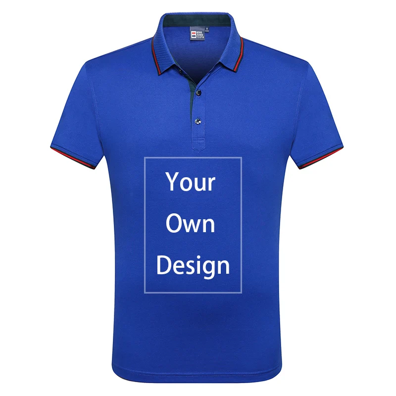 Индивидуальная вышитая рубашка поло с принтом на заказ, спецодежда, униформа для женщин и мужчин, Офисная форма, стиль - Цвет: Тёмно-синий