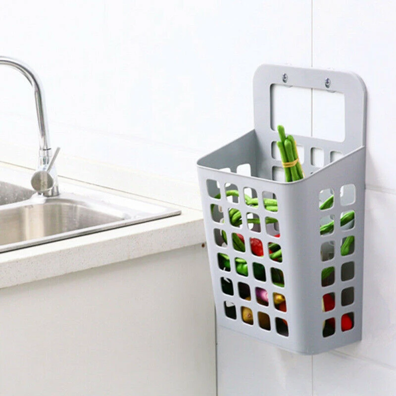 Plastic Hanging Laundry Basket Food Books Toys Clothes Organizer Home Container FP8