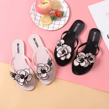 

Women's Ladies Fashion Casual Floral Flip Flop Outdoor Slippers Beach Shoes flat beach casual Flip Flops shoes Leisure footwear