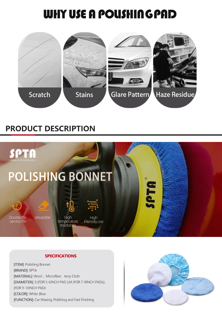 SPTA Car Polisher Waxers Set, Max Waxer Polishing