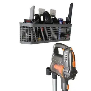 

DishyKooker Free Punching Storage Basket Space Saving Organizer Holder for Vacuum Cleaner Accessaries