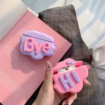 

For Airpods 1/2 Case,HI Bye Case For Airpods Case Soft Silicone Protection Case Cover For Airpods Pro Case For Kids/Girls