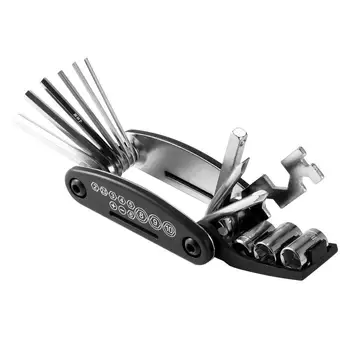 

OUTAD Universal 16 in 1 Bike Repair Tool Kit Multifunctional Cycling Steel Tools Portable Bicycle Repairing Accessories