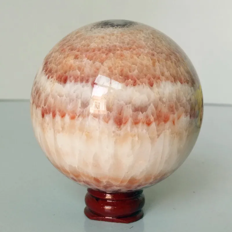 55/68 ммнатуральный красный узор шар натуральный камень кварц кристалл шар красивый красный узор камень шары