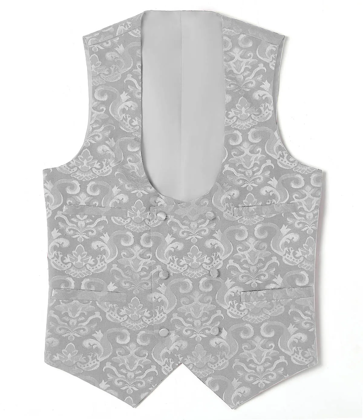 Silver Для мужчин Slim Fit классический женский двубортный Выходные туфли на выпускной вечерние жилет ужин Silver Fox Меховая куртка белый жилет для Свадебные, для жениха жилет - Цвет: Silver