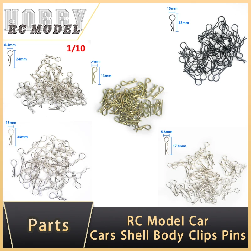 100PCS RC Car Parts 1/10 Cars Shell Body Clips Pins Housing Latch R Buckles Fixed For 1:10 Crawler Monster Buggy Drift | Игрушки и хобби