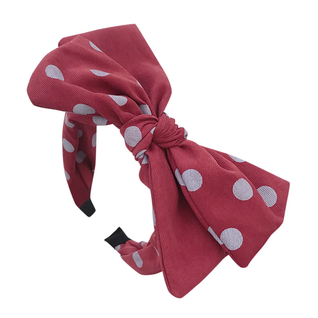3PC Head Band Women Lady Bow Knot Hairband Women Dot Printed Hair Head Hoop Simple Sweet Girls Gift Headband Hair Accessories