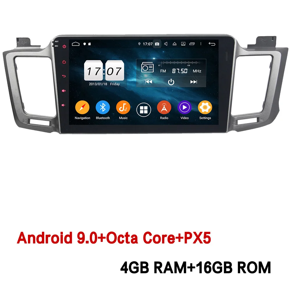 Klyde 10," ips 4G wifi Android 9,0 Восьмиядерный 4 Гб ОЗУ 64 Гб ПЗУ DSP BT автомобильный DVD мультимедийный плеер стерео для Toyota RAV4 2012 - Цвет: 4GB RAM x 16GB ROM