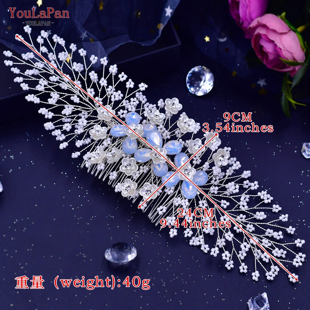 TOPQUEEN HP279 Wedding Hair Clip Elegant Woman Hairpins Bridal Comb Crystal Bridesmaid Headdress Pageant Headwear Hair Jewelry