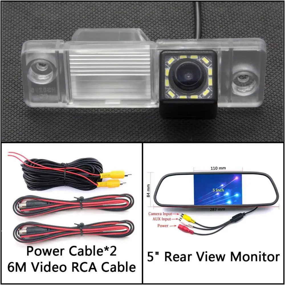 Cam N 5 inch Mirror 12 Светодиодный свет заднего хода автомобиля зеркало заднего вида Камера для Opel Antara 2010 2011 2012 2013 автомобиля класса люкс парковки Камера для автомобиля - Название цвета: Cam N 5 inch Mirror