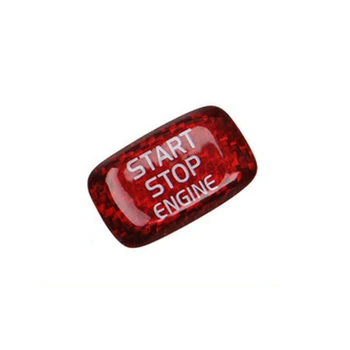 

Accessory Start Button Cover Parts Replacement Carbon Fiber Red Engine Trim Sticker