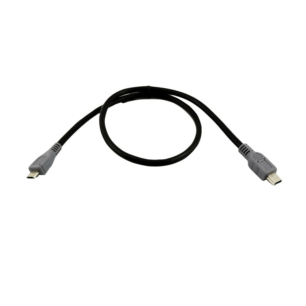 1 шт. Mini USB B Мужской к Micro USB 5-контактный штекер кабеля для передачи данных OTG адаптер конвертер мужчина к штырь, кабель 50 см/1.5ft