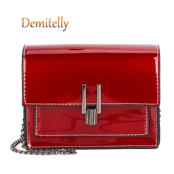 

Fashion Patent Leather Ladies Handbag New Texture Metal Lock Single Shoulder Messenger Bag Luxury Design Women's Tote Bag Wallet